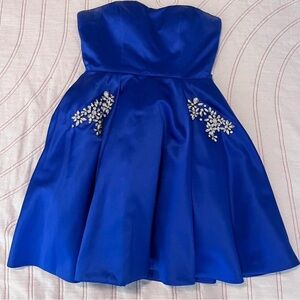 Blue Sherri Hill Mini Dress